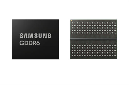 三星首款具有24Gbps处理速度的16Gb GDDR6（第六代图形用双倍数据传输率存储）显存已开始出货。