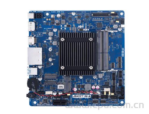 华硕新款Thin Mini-ITX主板J6412T-IM-A Intel® Celeron®四核J6412 SoC 板载处理器 HDMI LVDS,双LAN, 1x PCIex1 2xSO-DIMM 6xCOM 5xRS232 1xRS232/422/485 5xUSB 2.0 3xUSB3.2