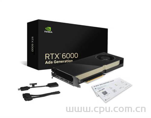 丽台英伟达RTX 6000 Ada工作站显卡参数:使用AD102 GPU Boost频率2.5 GHz 18176个CUDA 核心 386bit 48GB GDDR6显存 300W功率 单精度91.1TFLOPS