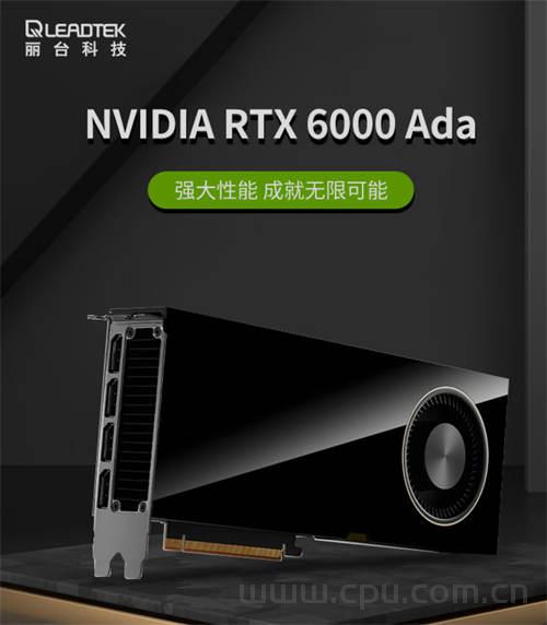 丽台英伟达RTX 6000 Ada工作站显卡 AD102 GPU CUDA核心18176个