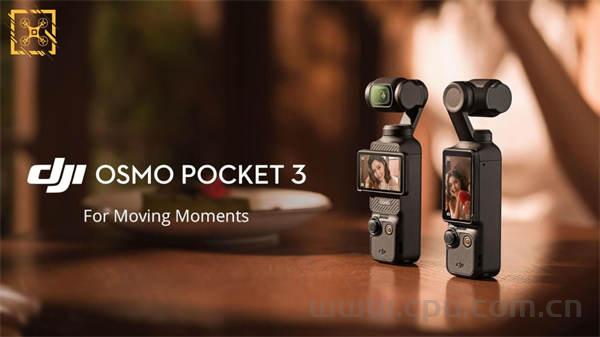 大疆Pocket 3三轴手持云台相机 1英寸CMOS可录制4K/120fps视频 2英寸旋转屏幕